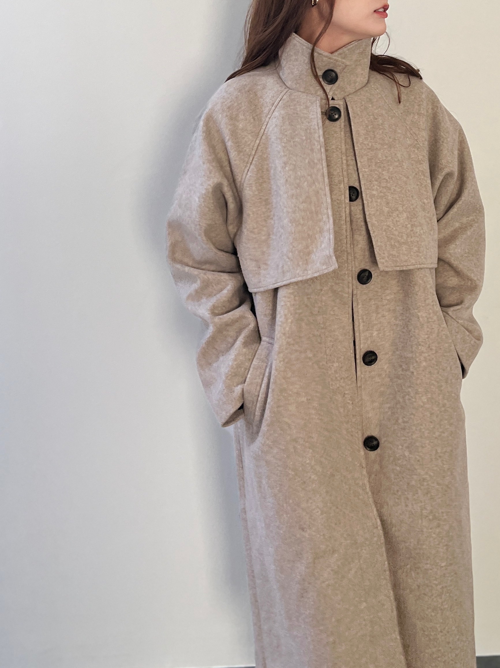 2way cape stand collar coat OUTER Reurie'（レウリィ）