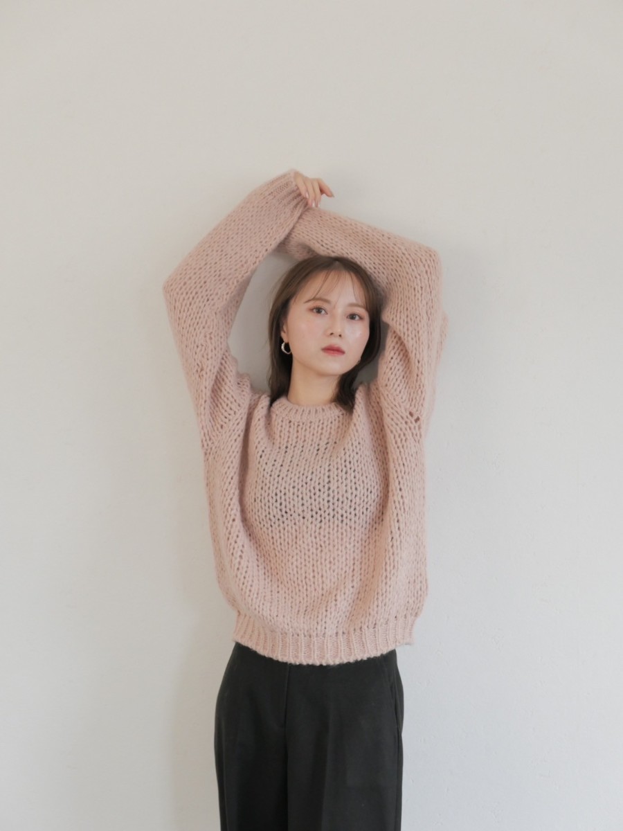 round neck lowgauge knit TOPS Reurie'（レウリィ）