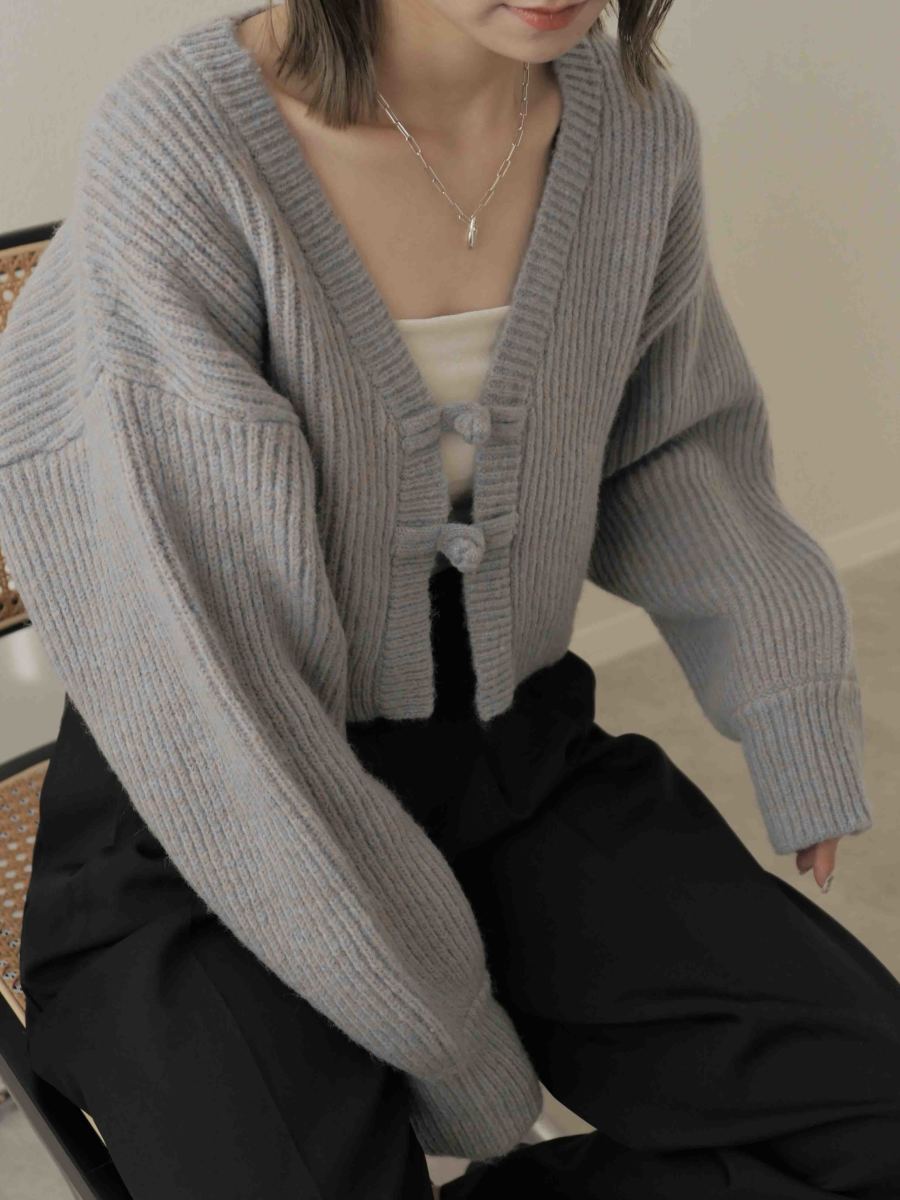 original china button knit bolero TOPS Reurie'（レウリィ）