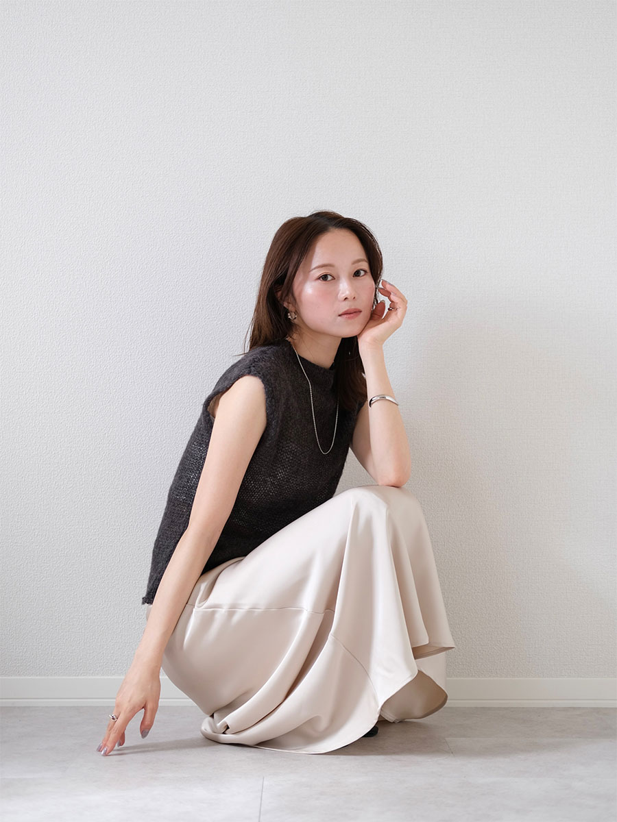 スカート [BAU by Bride And You] AVIVA H-line long skirt BAU by Bride And You] AVIVA H-line long skirt (BAU by Bride